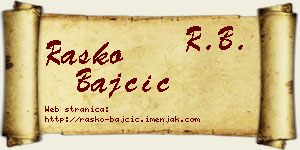 Raško Bajčić vizit kartica